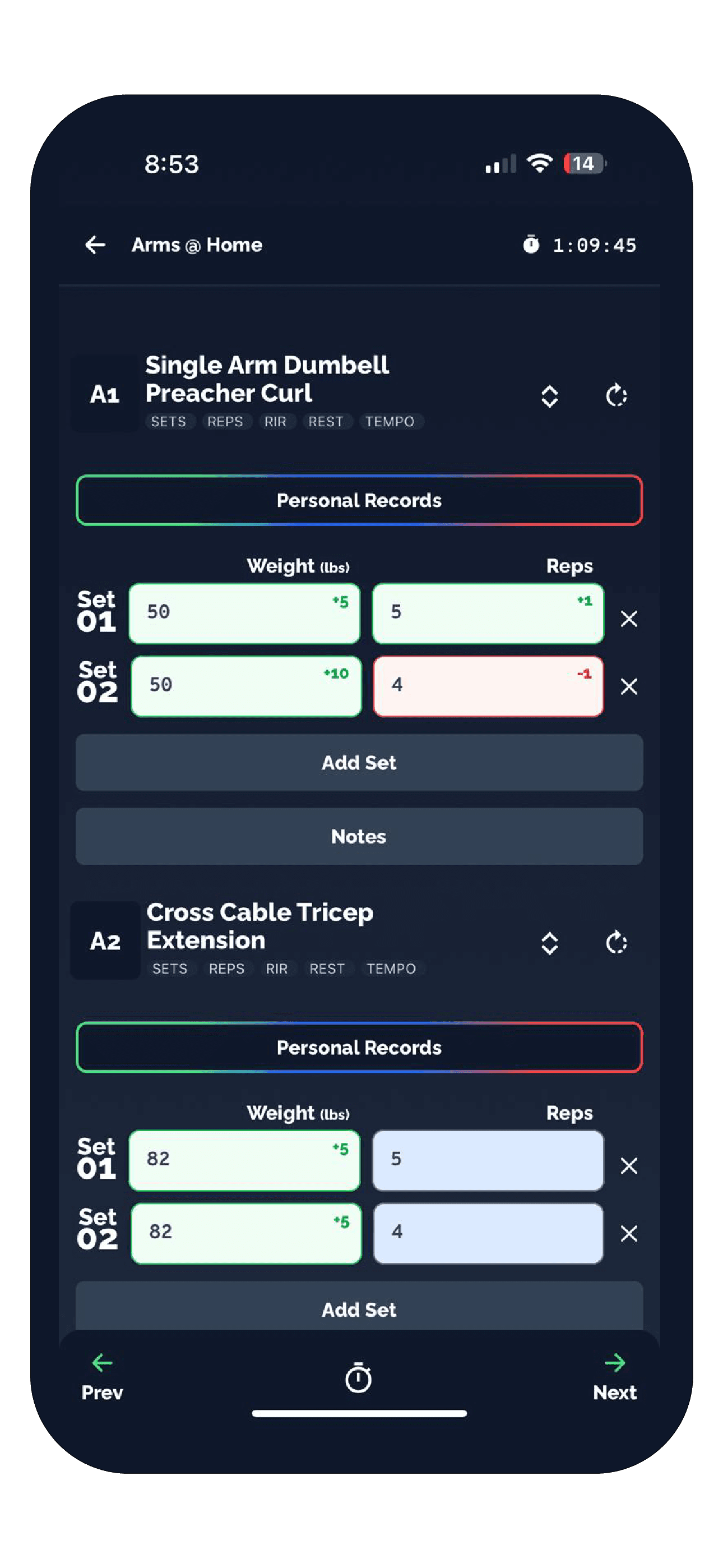Tracked Training Mobile App