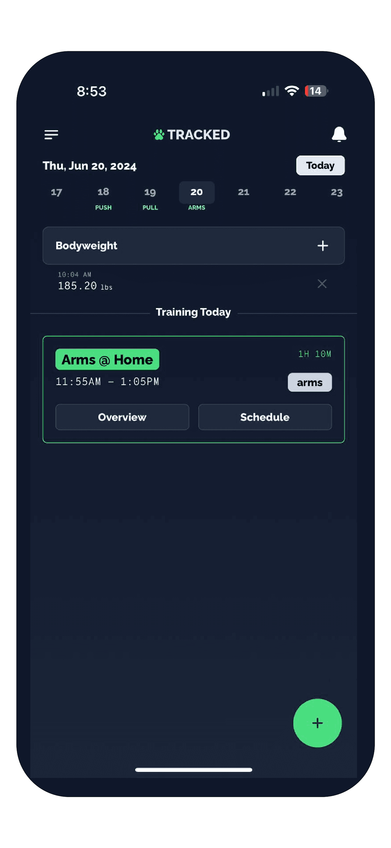 Tracked Training Mobile App