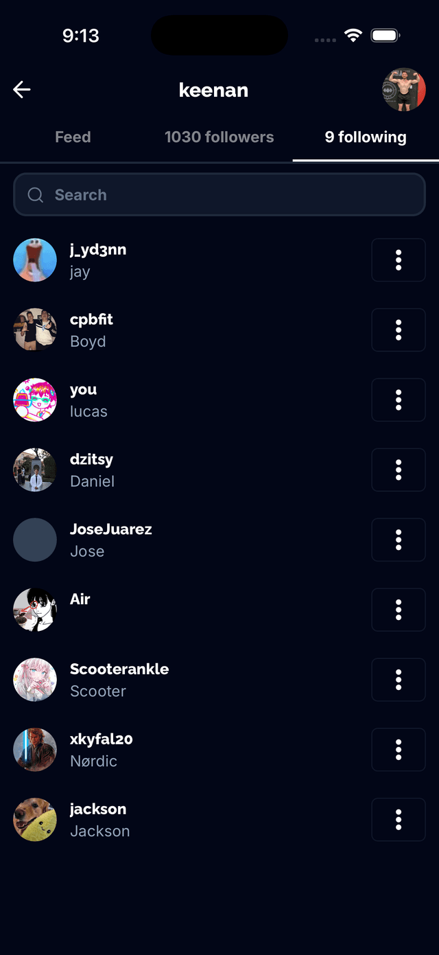 Seguir amigos y construir tu red