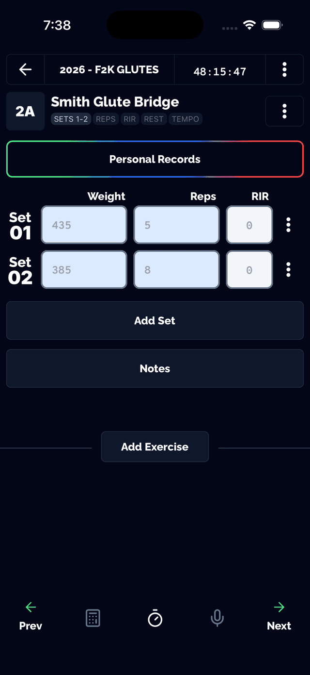 Configuración rápida de comandos de voz en los ajustes del entrenamiento